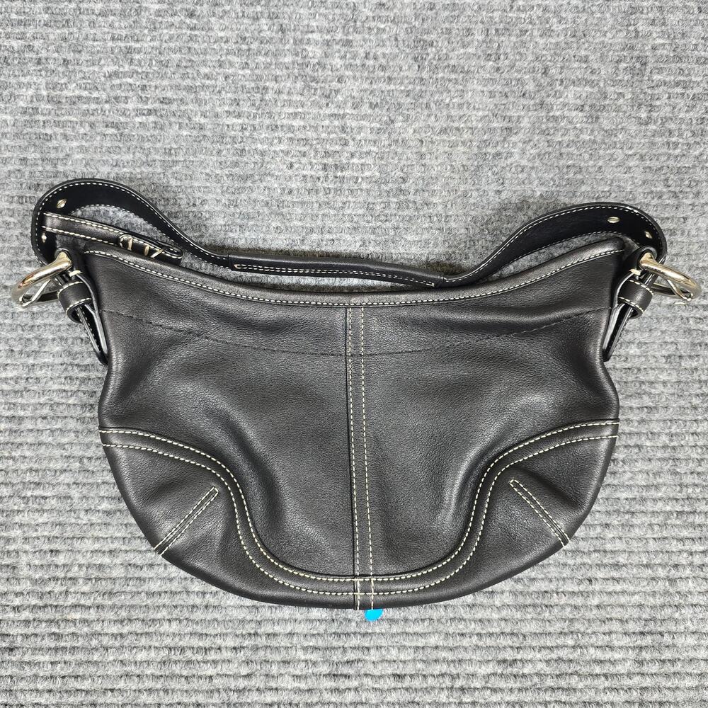Coach 9541 Soho Small Hobo Bag Black Leather Y2K Shoulder Purse - Picture 2 of 7